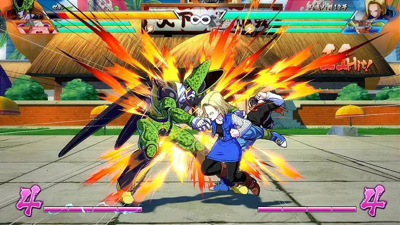 Gameplay e captura de tela de Dragon Ball Fighter Z - PS4