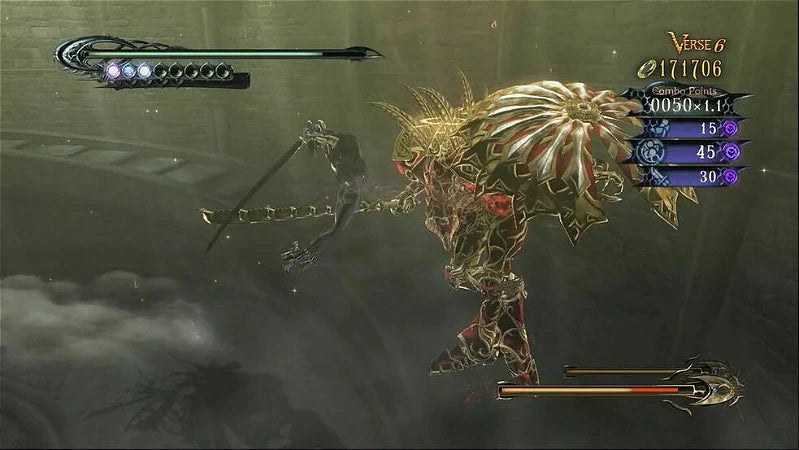 Gameplay e captura de tela de Bayonetta - PS4