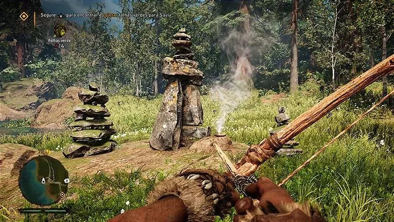 Gameplay e captura de tela de Far Cry Primal - PS4