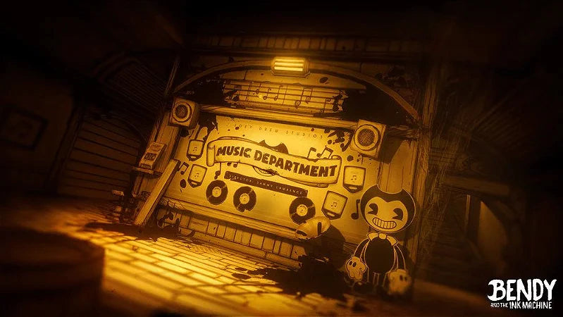 Gameplay e captura de tela de Bendy and The Ink Machine - PS4