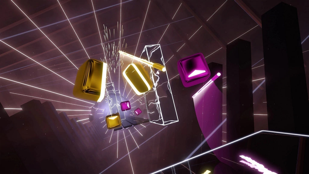 Gameplay e captura de tela de Beat Saber - PS4