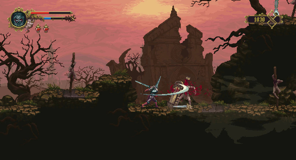 Gameplay e captura de tela de Blasphemous 2 - PS4