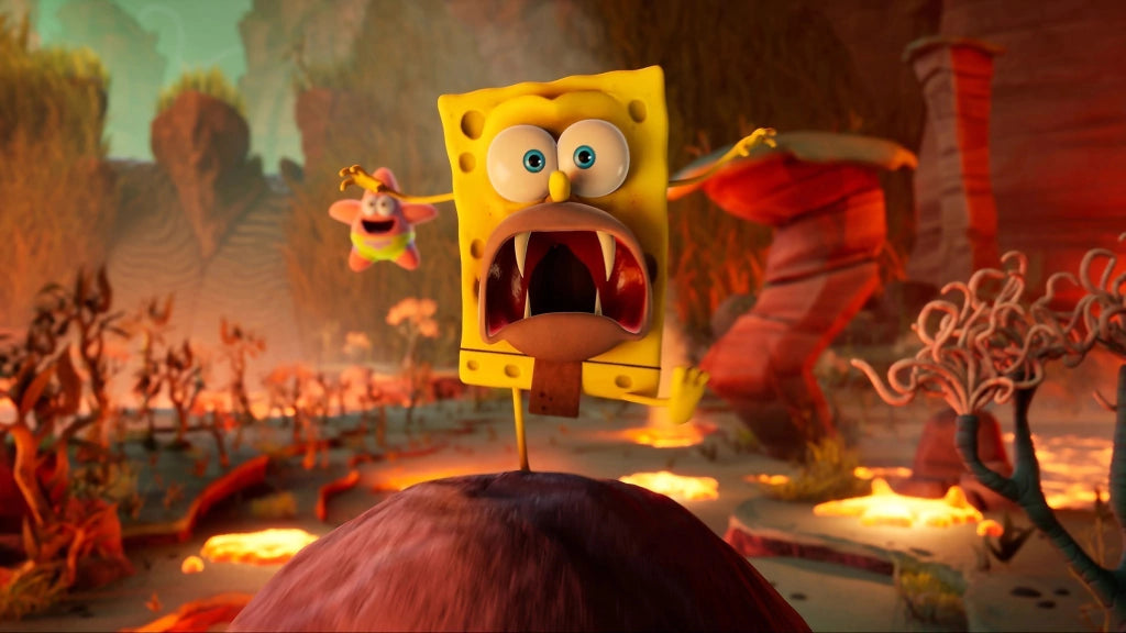 Gameplay e captura de tela de Bob Esponja: The Cosmic Shake - PS4
