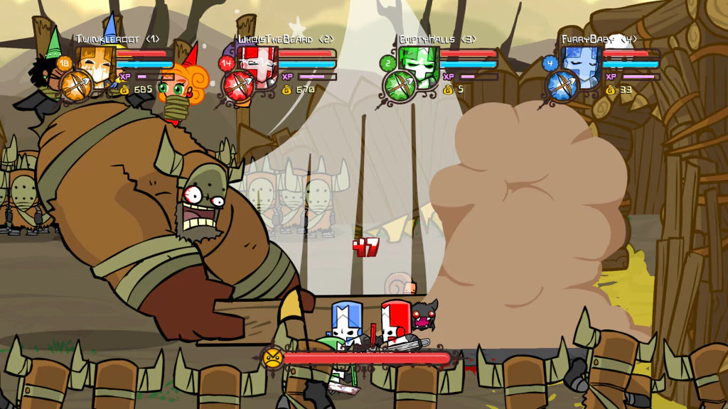 Gameplay e captura de tela de Castle Crashers Remastered - PS4