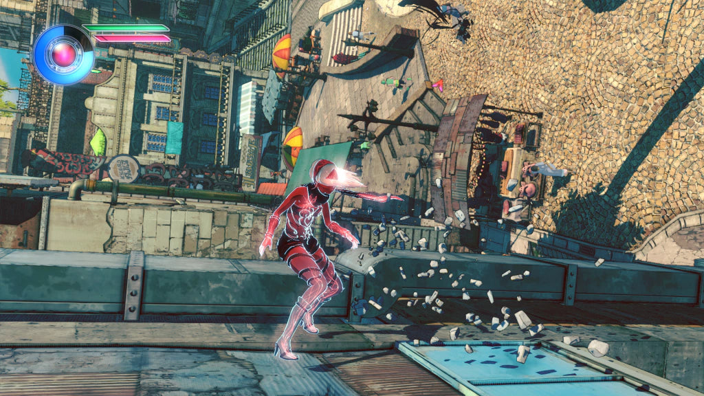 Gameplay e captura de tela de Gravity Rush 2 - PS4