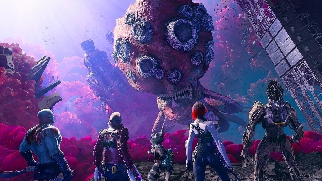 Gameplay e captura de tela de Guardiões da Galáxia da Marvel - PS4