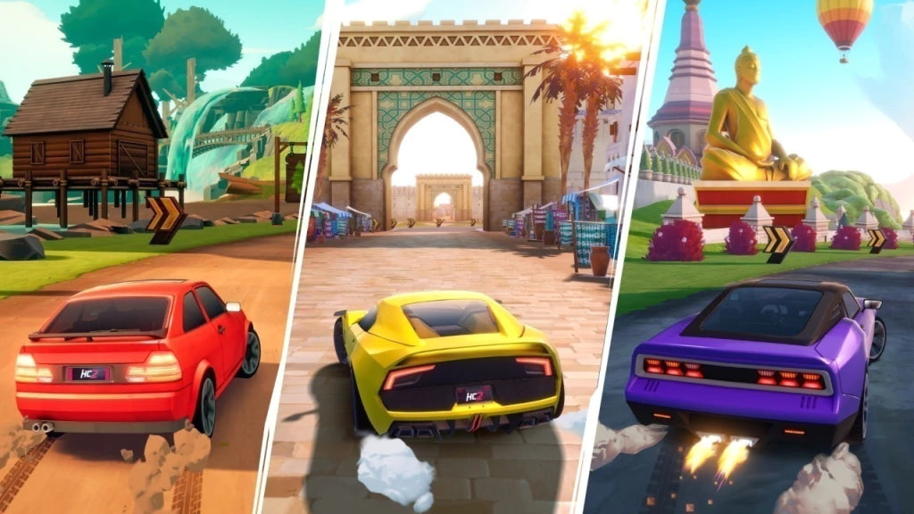 Gameplay e captura de tela de Horizon Chase 2 - PS5
