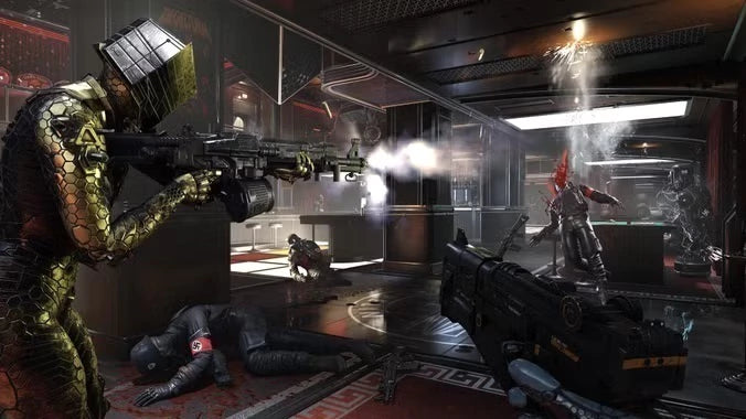 Gameplay e captura de tela de Wolfenstein: Alt History Collection - PS4