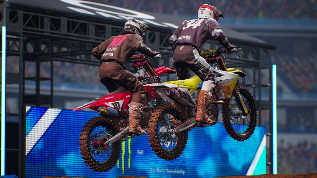 Gameplay e captura de tela de Monster Energy Supercross - The Official Videogame 5 - PS4