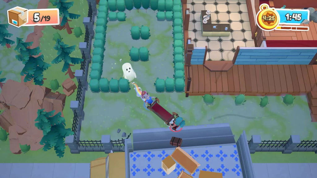 Gameplay e captura de tela de Moving Out - PS4