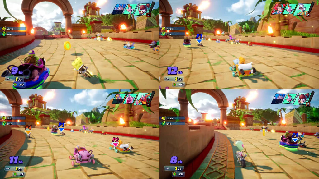 Gameplay e captura de tela de Nickelodeon Kart Racers - PS4