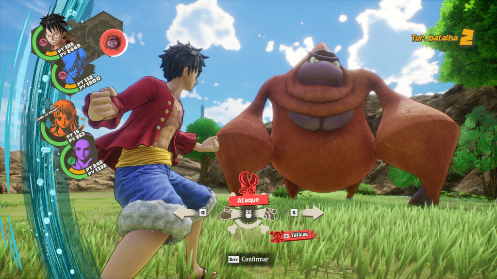Gameplay e captura de tela de One Piece Odyssey - PS4