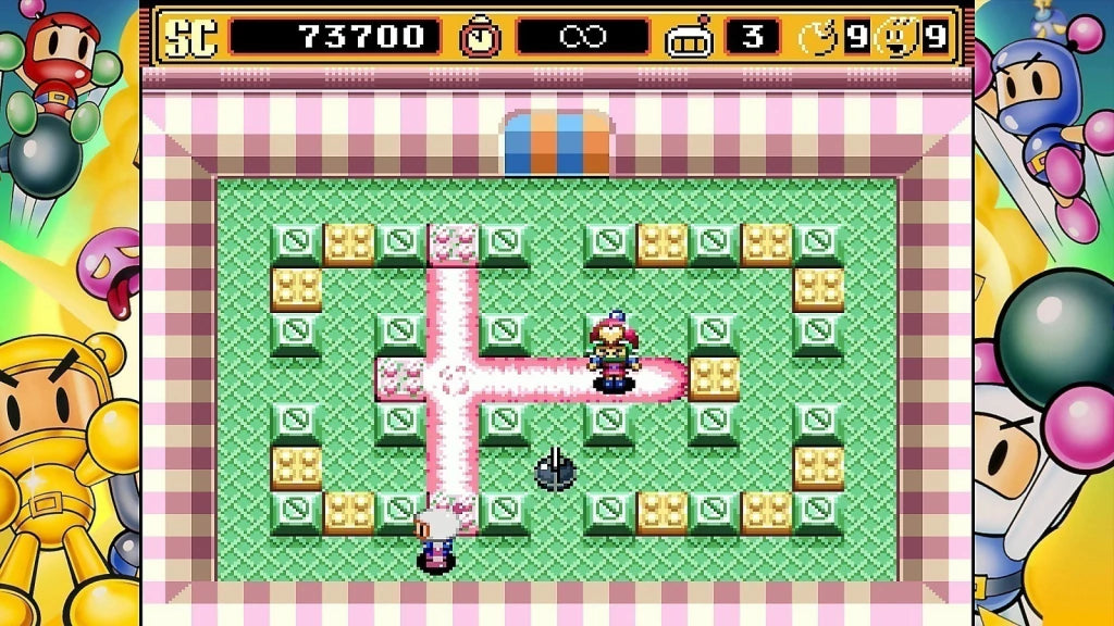 Gameplay e captura de tela de Super Bomberman Collection - PS5