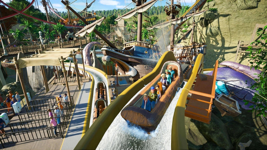 Gameplay e captura de tela de Planet Coaster: Edição de Console - PS4