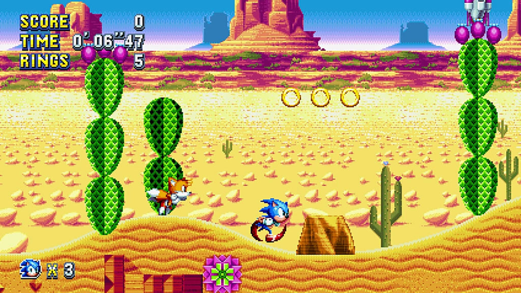 Gameplay e captura de tela de Sonic Mania - PS4