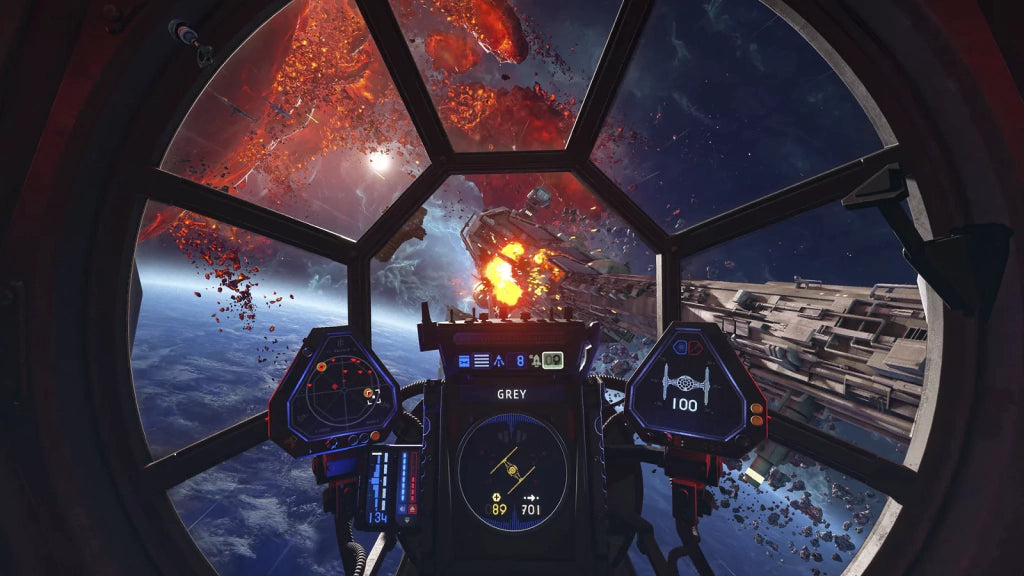 Gameplay e captura de tela de Star Wars Squadrons - PS4