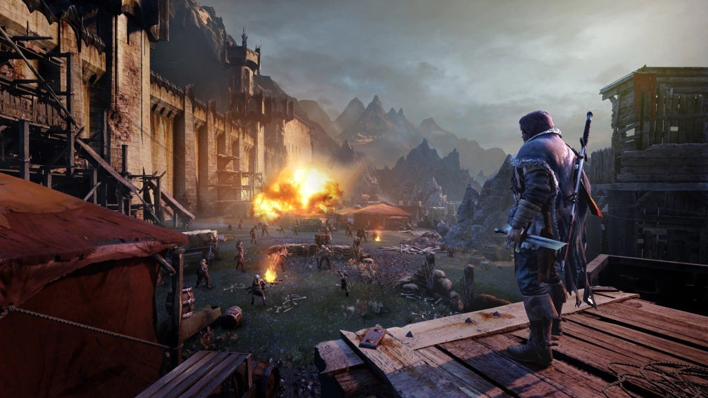 Gameplay e captura de tela de Terra-Média Sombras de Mordor Edição Jogo do Ano - PS4