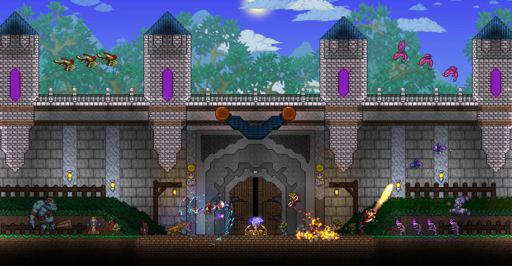 Gameplay e captura de tela de Terraria - PS4