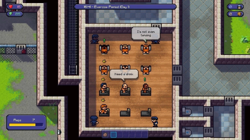 Gameplay e captura de tela de The Escapists - PS4