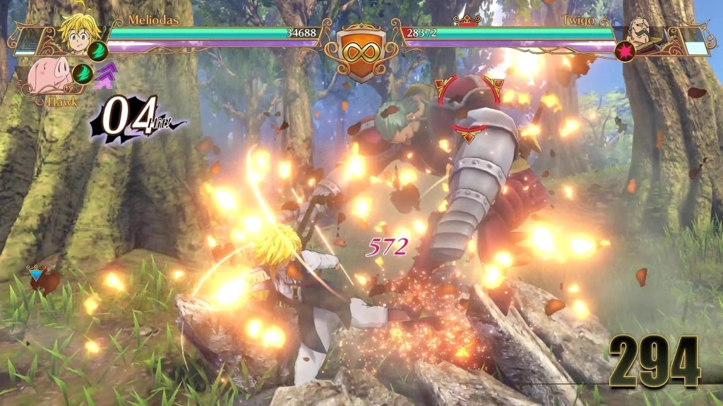 Gameplay e captura de tela de The Seven Deadly Sins: Knights of Britannia - PS4