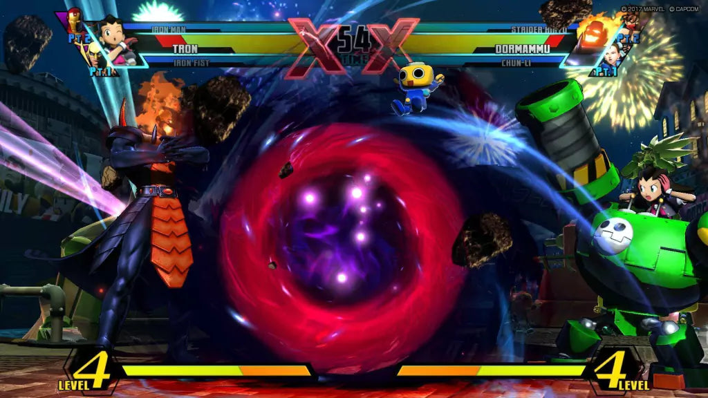 Gameplay e captura de tela de Ultimate Marvel Vs. Capcom 3 - PS4