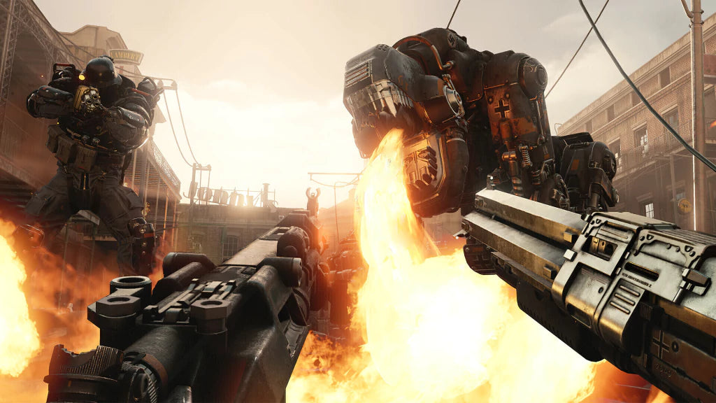 Gameplay e captura de tela de Wolfenstein II: The New Colossus - PS4