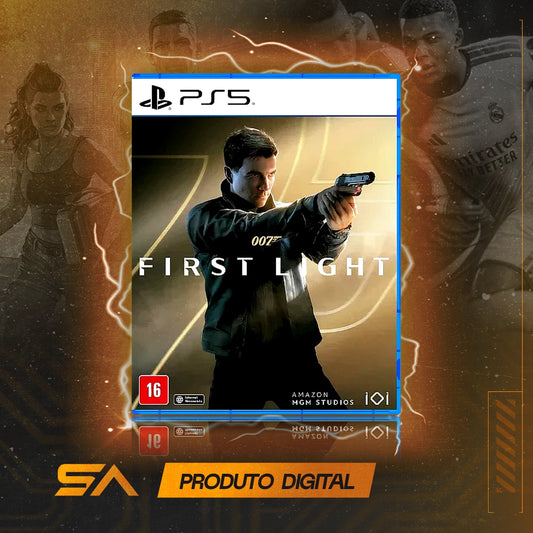 Capa oficial do jogo 007 First Light para PS4 em Mídia Digital