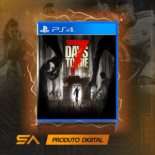 Capa oficial do jogo 7 Days To Die para PS4 em Mídia Digital