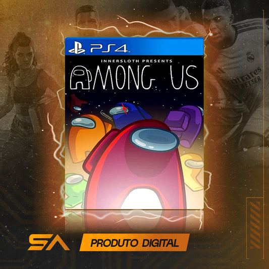 Capa oficial do jogo Among Us para PS4 em Mídia Digital