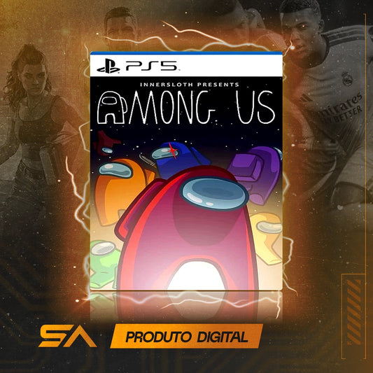 Capa oficial do jogo Among Us para PS5 em Mídia Digital