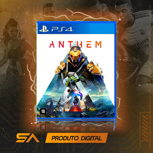 Capa oficial do jogo Anthem Edição Standard para PS4 em Mídia Digital