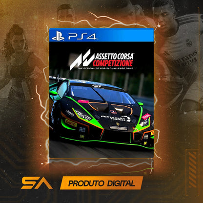 Capa oficial do jogo Assetto Corsa Competizione para PS4 em Mídia Digital