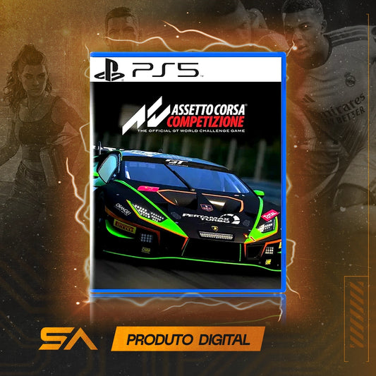 Capa oficial do jogo Assetto Corsa Competizione para PS5 em Mídia Digital