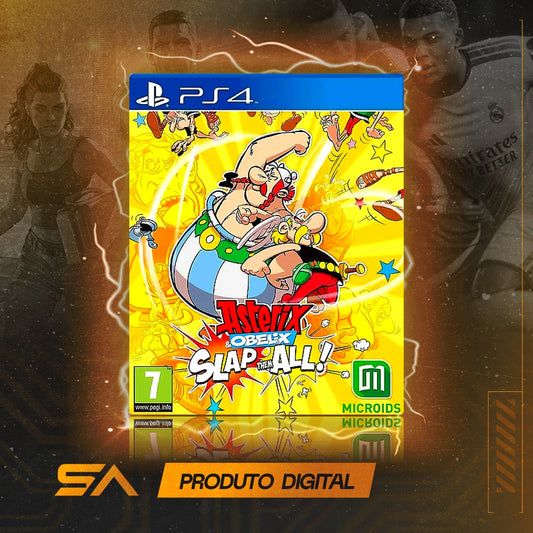 Capa oficial do jogo Asterix & Obelix Slap Them All! para PS4 em Mídia Digital