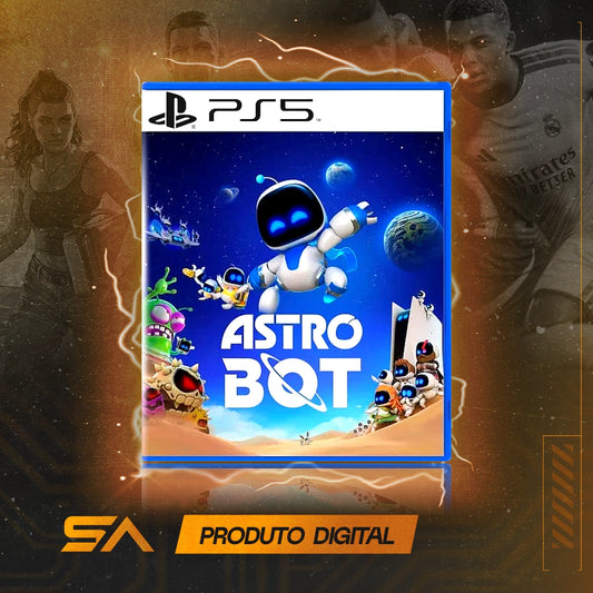 Capa oficial do jogo Astro Bot para PS5 em Mídia Digital