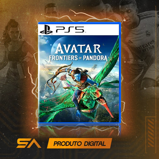 Capa oficial do jogo Avatar: Frontiers of Pandora para PS5 em Mídia Digital