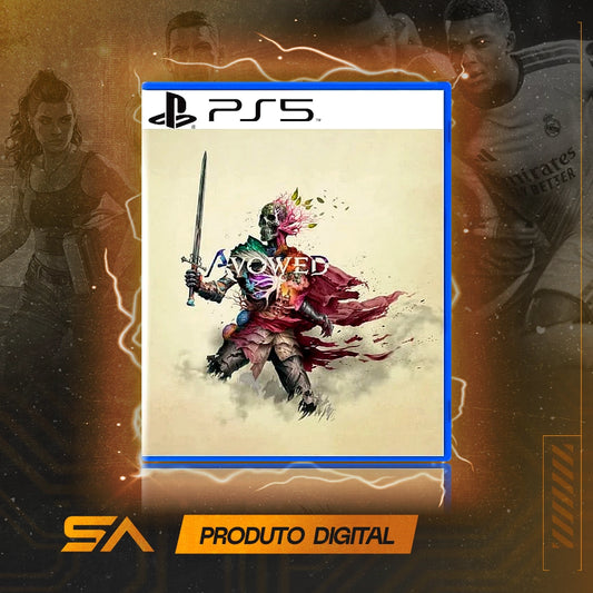 Capa oficial do jogo Avowed para PS5 em Mídia Digital