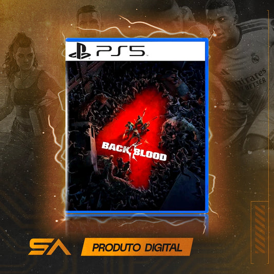 Capa oficial do jogo Back 4 Blood: Standard Edition para PS5 em Mídia Digital