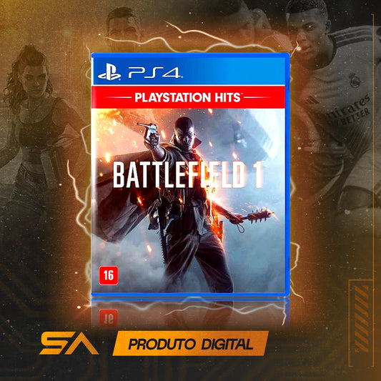 Capa oficial do jogo Battlefield 1 para PS4 em Mídia Digital