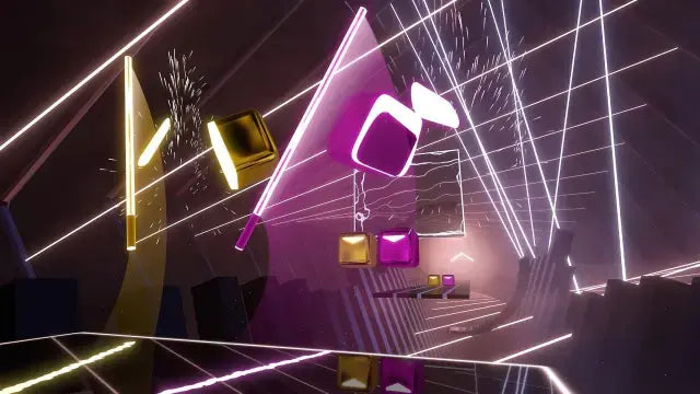 Gameplay e captura de tela de Beat Saber - PS5