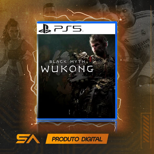 Capa oficial do jogo Black Myth: Wukong para PS5 em Mídia Digital
