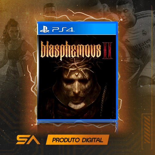Capa oficial do jogo Blasphemous 2 para PS4 em Mídia Digital