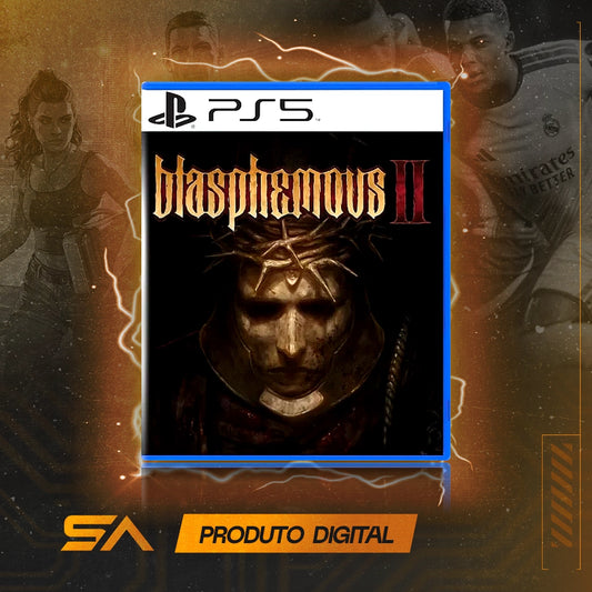 Capa oficial do jogo Blasphemous 2 para PS5 em Mídia Digital