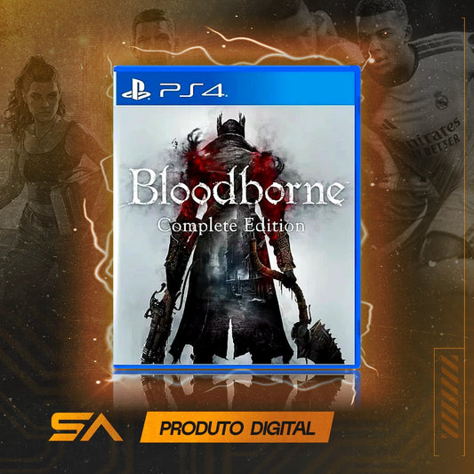 Capa oficial do jogo Bloodborne Complete Edition Bundle para PS4 em Mídia Digital