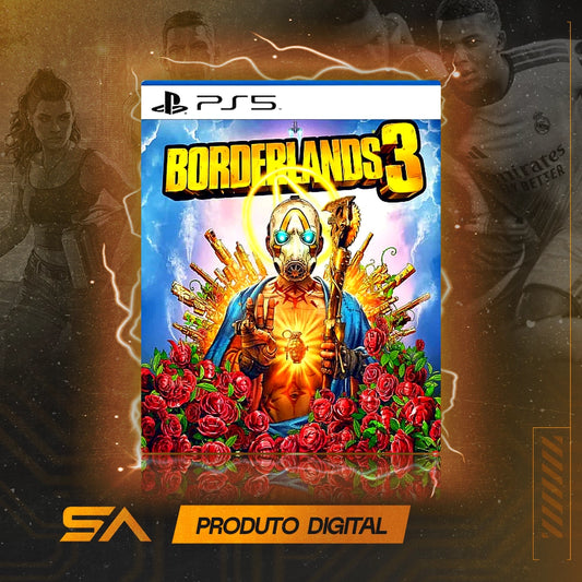 Capa oficial do jogo Borderlands 3 para PS5 em Mídia Digital