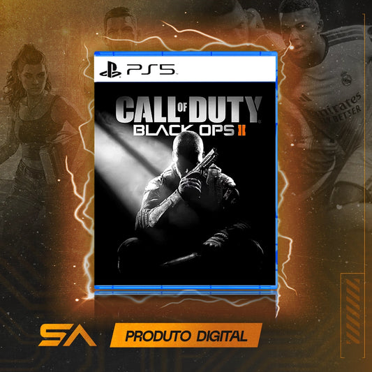 Capa oficial do jogo Call of Duty Black Ops II para PS5 em Mídia Digital