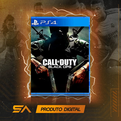 Capa oficial do jogo Call of Duty Black Ops para PS4 em Mídia Digital