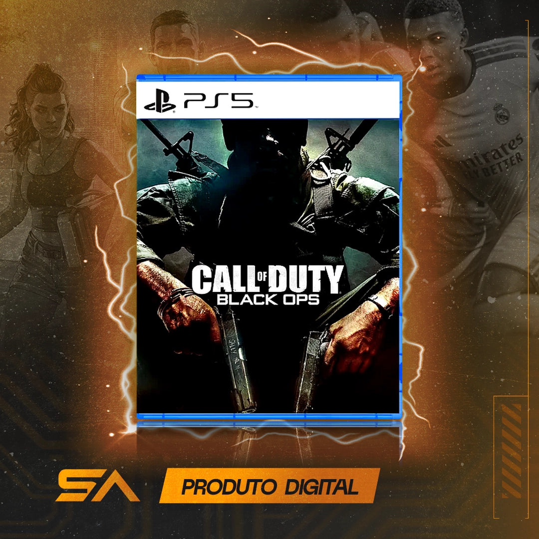 Capa oficial do jogo Call of Duty Black Ops para PS5 em Mídia Digital