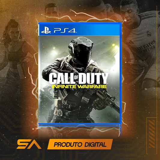 Capa oficial do jogo Call of Duty: Infinite Warfare para PS4 em Mídia Digital