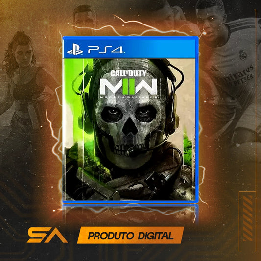 Capa oficial do jogo Call of Duty Modern Warfare II para PS4 em Mídia Digital
